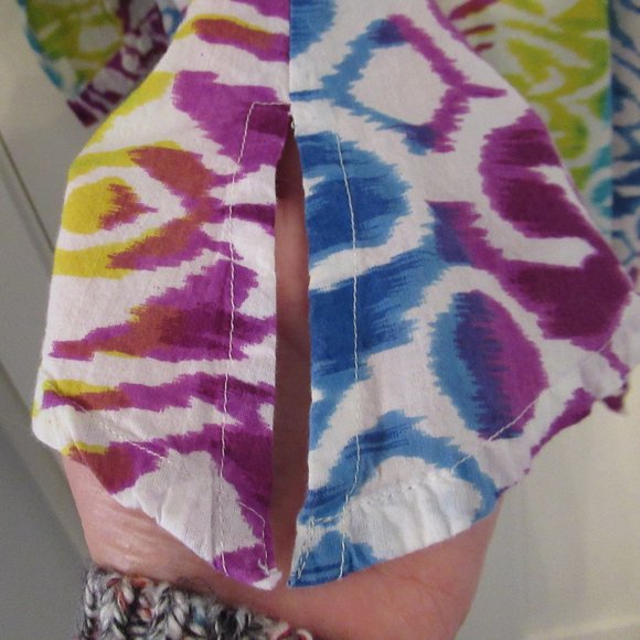 Ulla Popken Multi Coloured V Neck Tunic size 16/18 - Picture 4 of 9